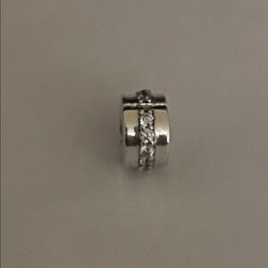 Clear Sparkling Row Clip Charm